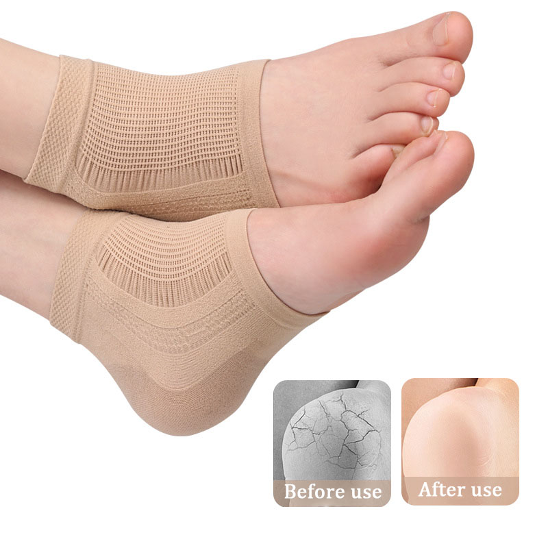 Heel Liner Grip - Hidratante anti-desgaste anti-seco rachaduras metade meias